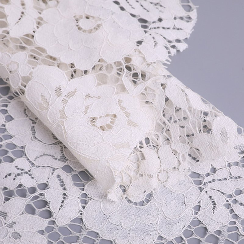 Lace Trim Lace Fabric White Nylon for Apparel Wholesale Supplier 4